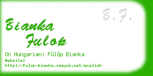 bianka fulop business card