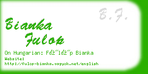 bianka fulop business card